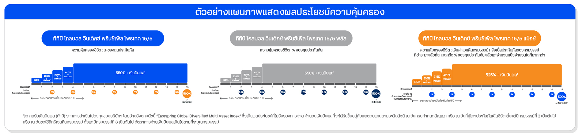 ตัวอย่างแผนภาพแสดงผลประโยชน์ความคุ้มครอง