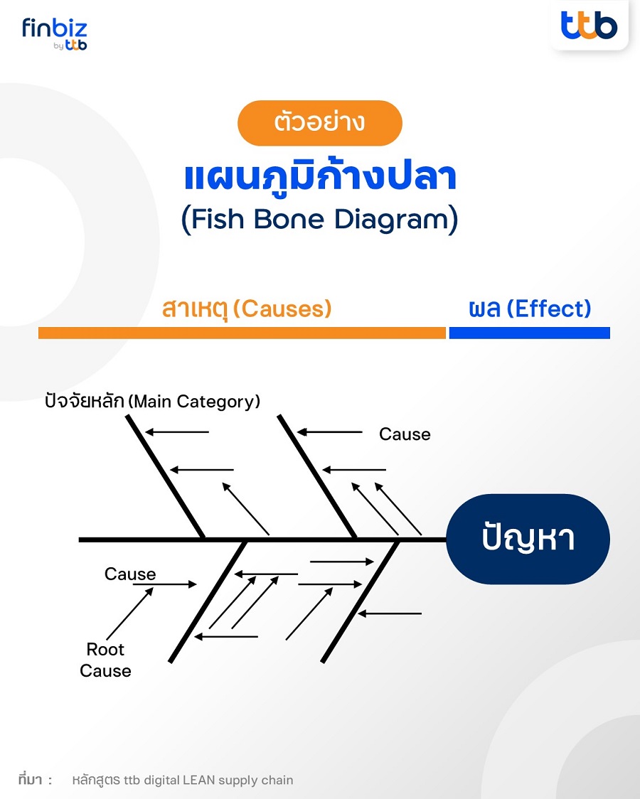 ตัวอย่าง แผนภูมิก้างปลา (Fish Bone Diagram)