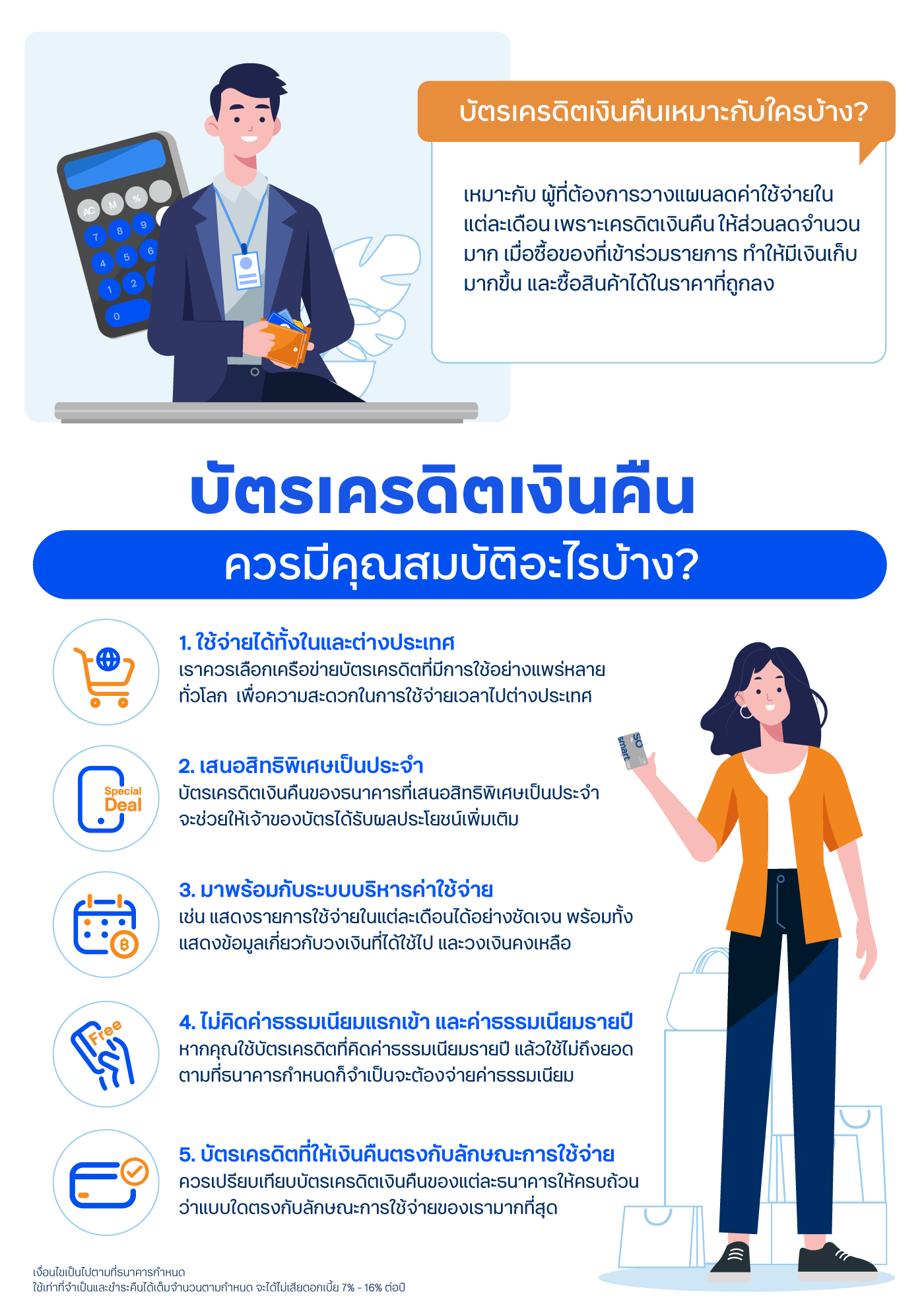 บัตรเครดิตเงินคืน_ควรมีคุณสมบัติอะไรบ้าง
