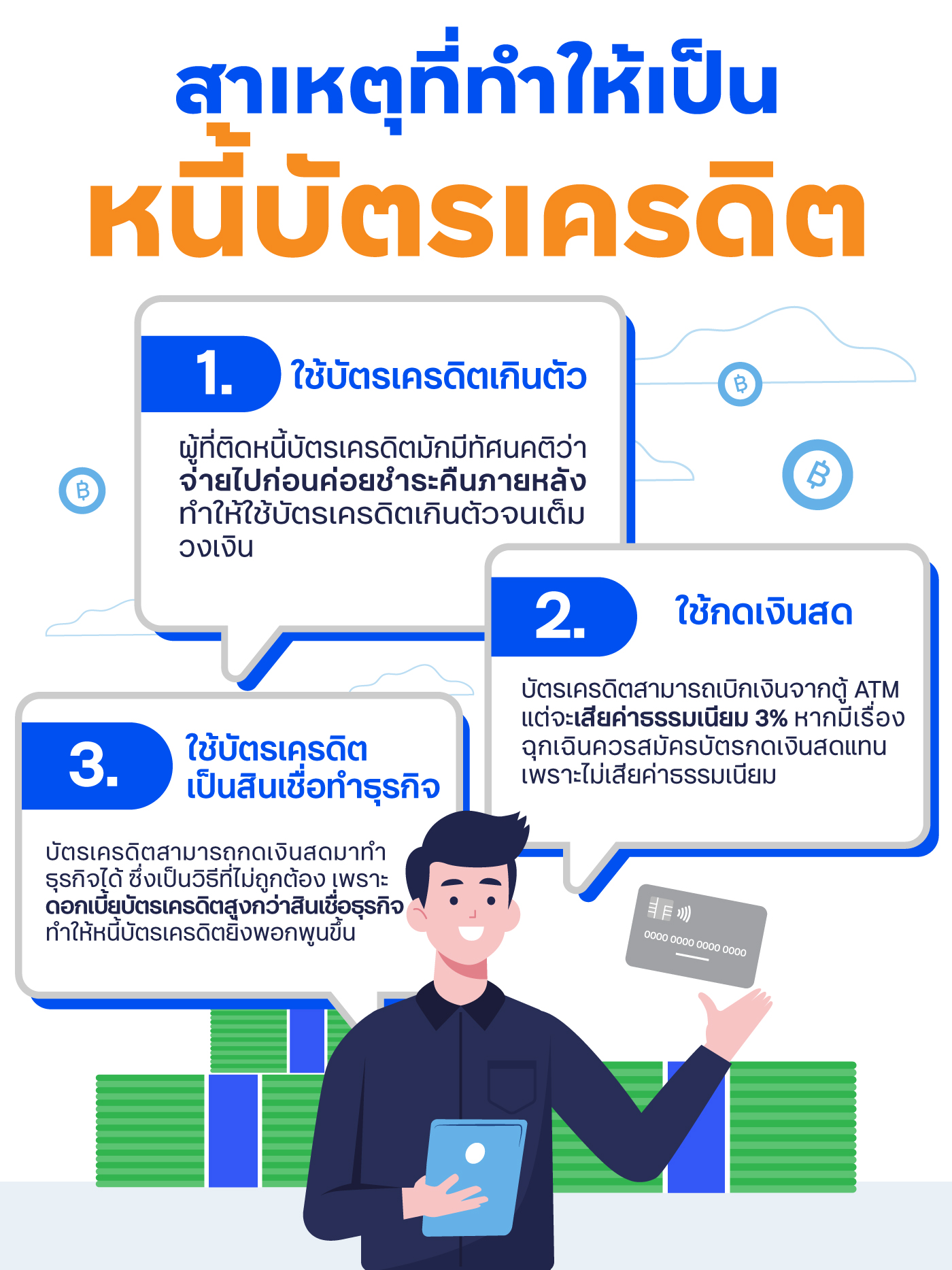 สาเหตุที่ทำให้เป็นหนี้บัตรเครดิต