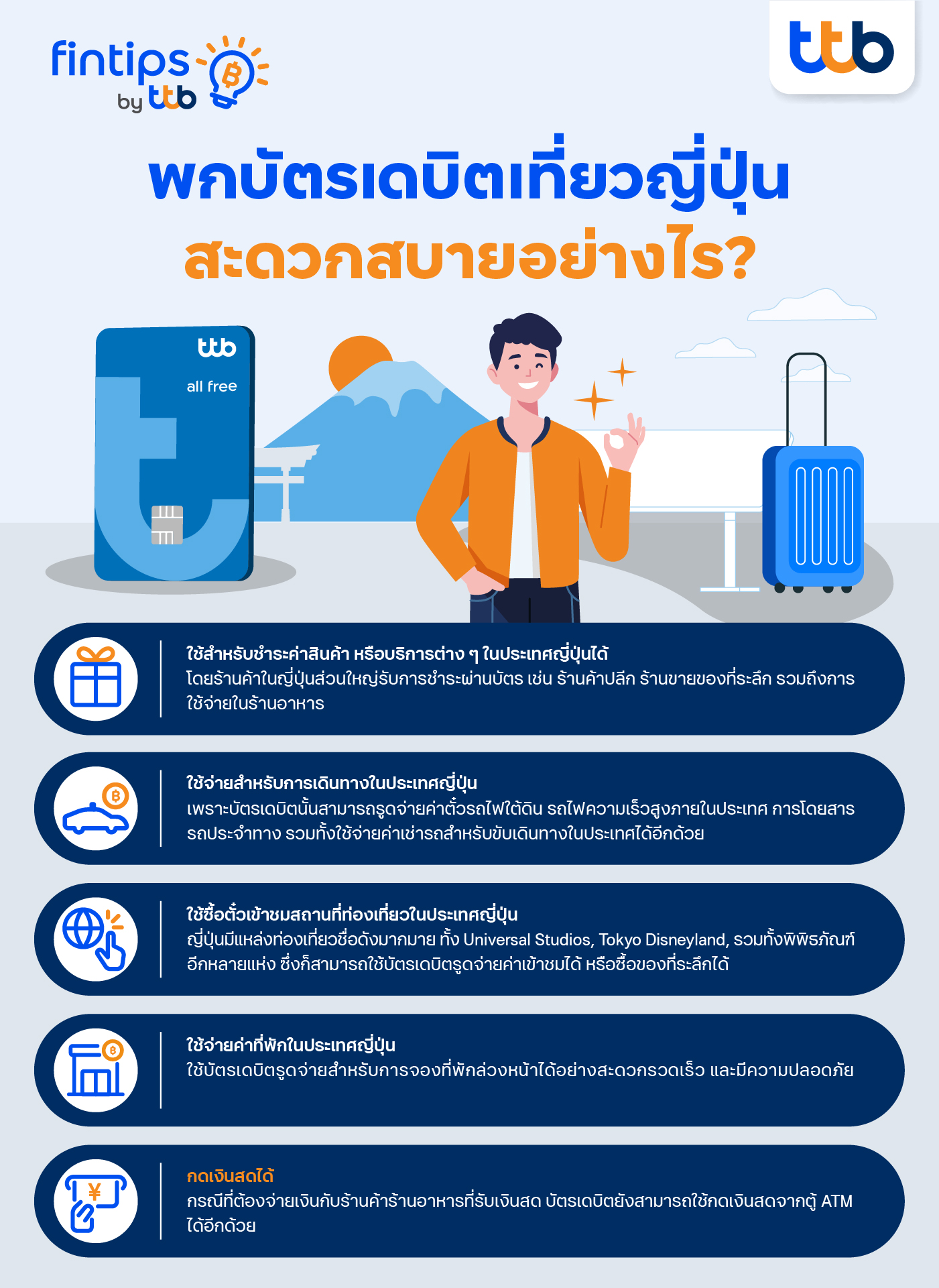 พกบัตรเดบิตเที่ยวญี่ปุ่นสะดวกสบายอย่างไร