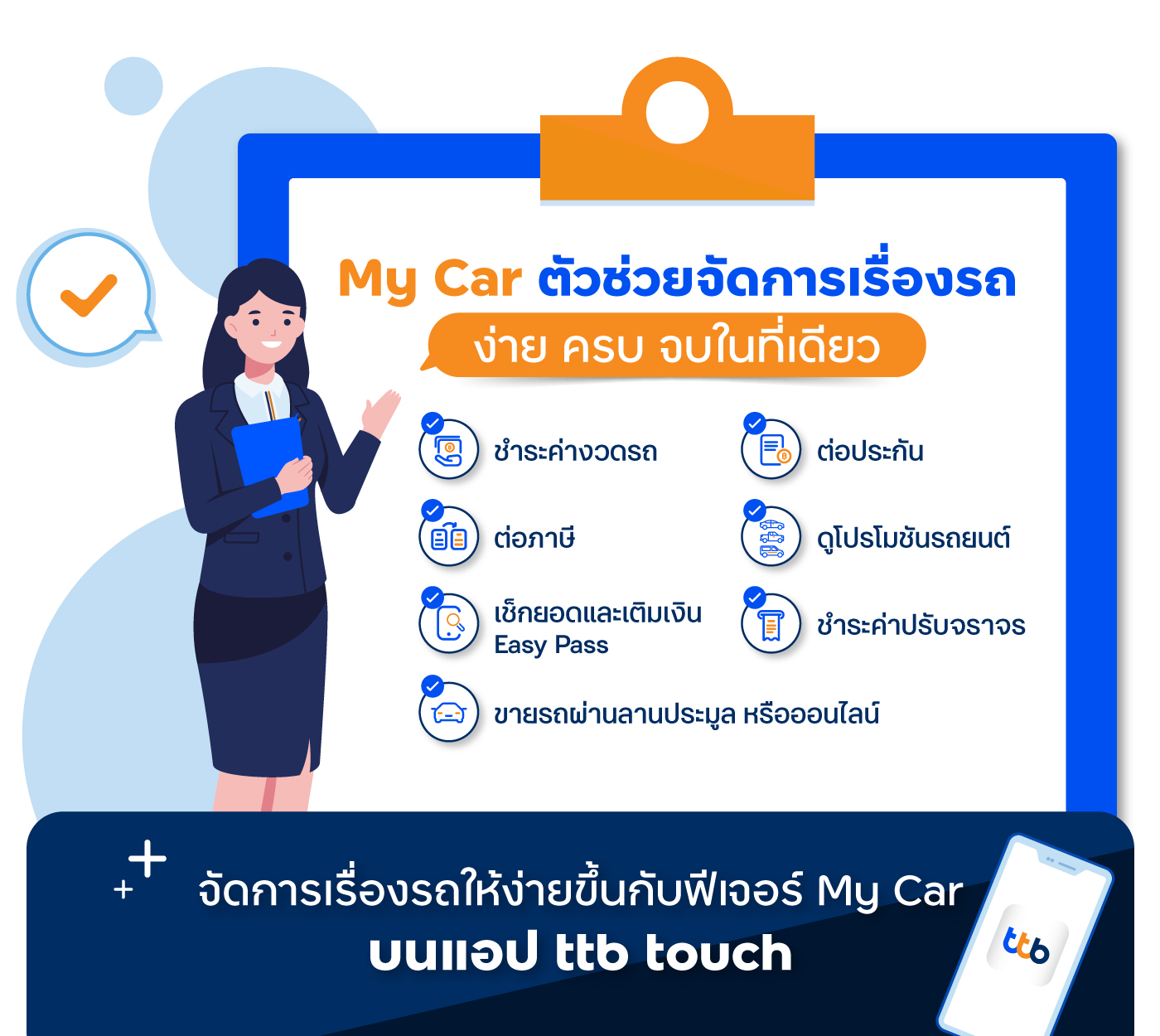 ฟีเจอร์MyCarจากแอปทีทีบีทัช