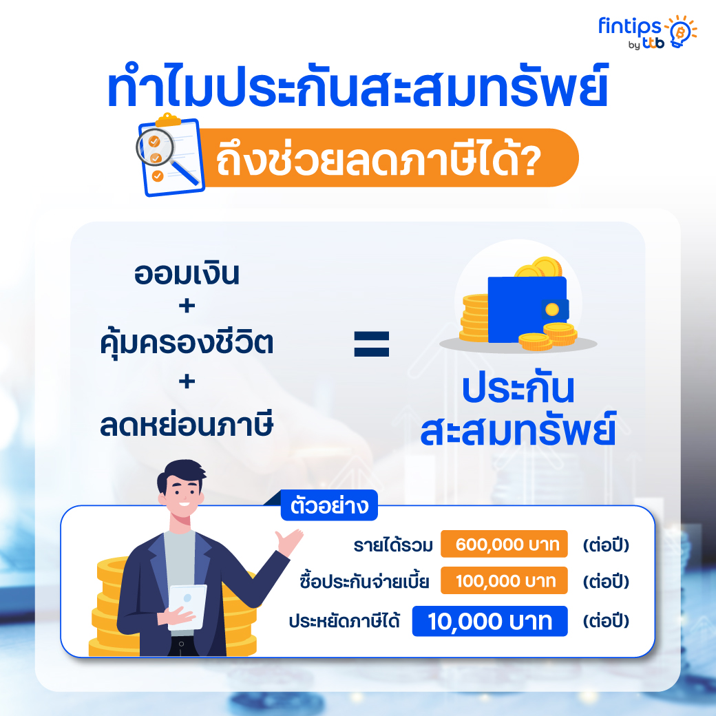 ทำไมประกันสะสมทรัพย์ถึงช่วยลดภาษีได้?