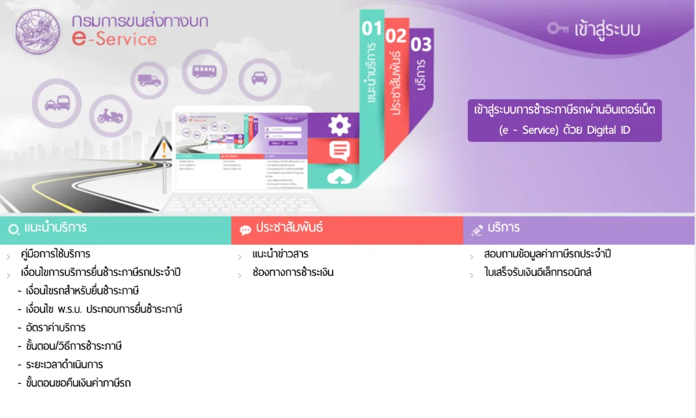 วิธีต่อภาษีรถยนต์ออนไลน์