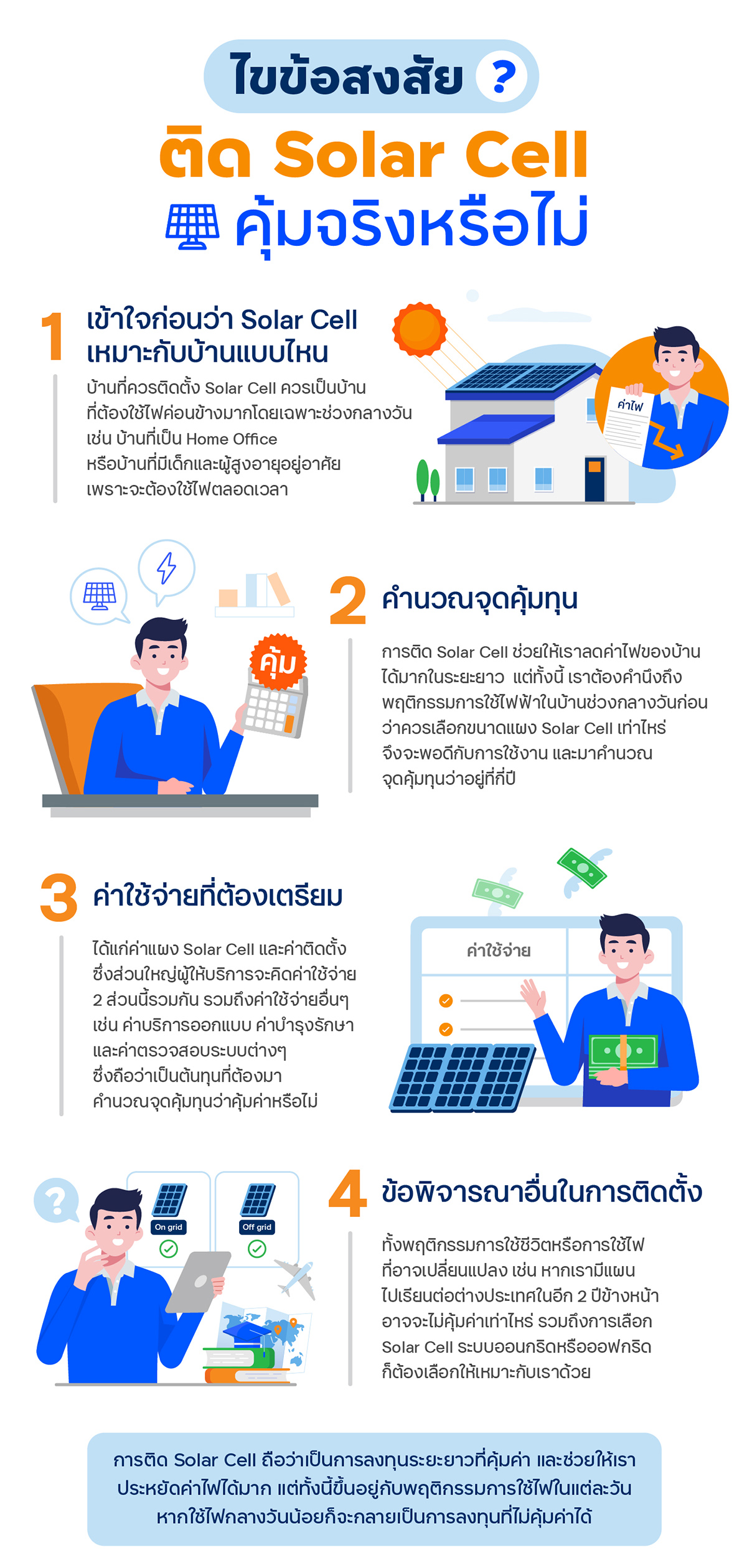 ไขข้อสงสัย ติด Solar Cell คุ้มจริงหรือไม่