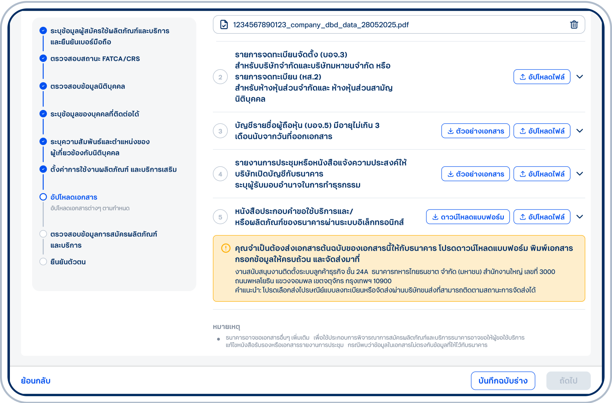 หนังสือประกอบคำขอใช้บริการ