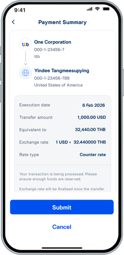 ตรวจสอบรายละเอียด และเลือก “Submit”