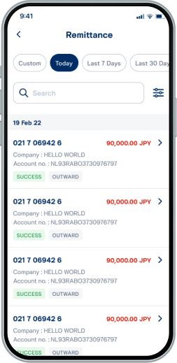 เลือกรายการที่ต้องการตรวจสอบสถานะ