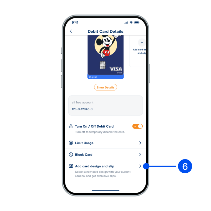 6. Scroll down, then select “Add card design and slip”.