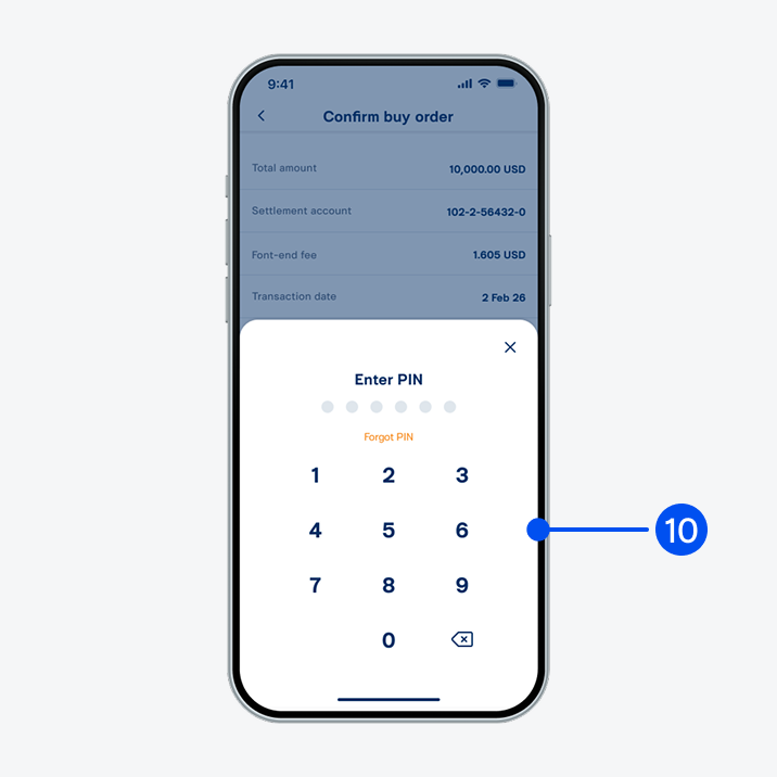 Enter PIN to confirm.
