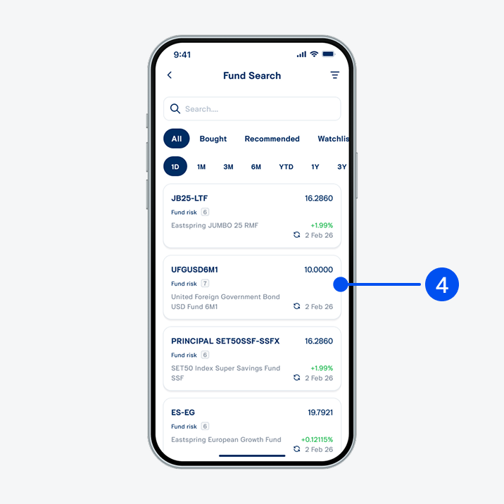 Select a fund to buy.