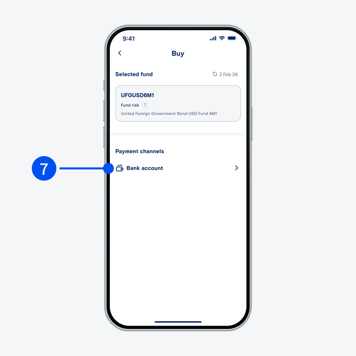 Select Bank account as your payment channel.
