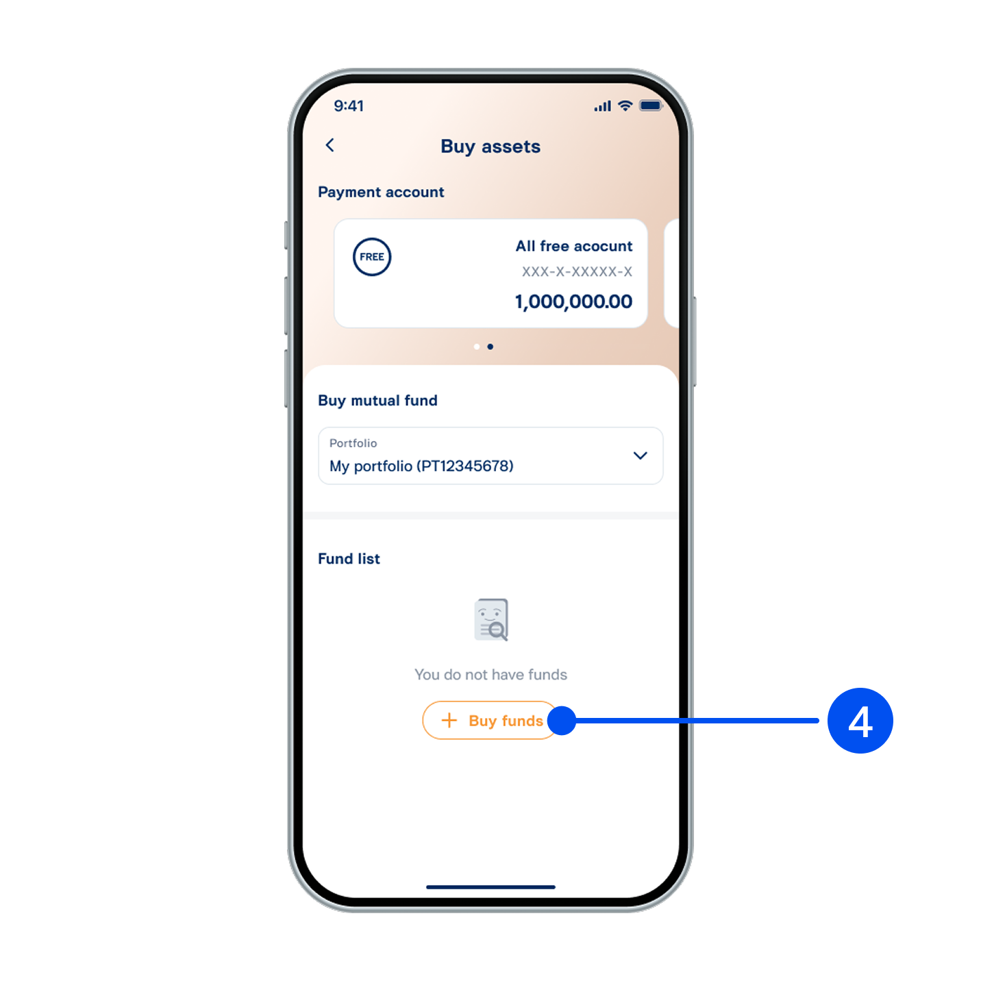 Select “Buy funds”.