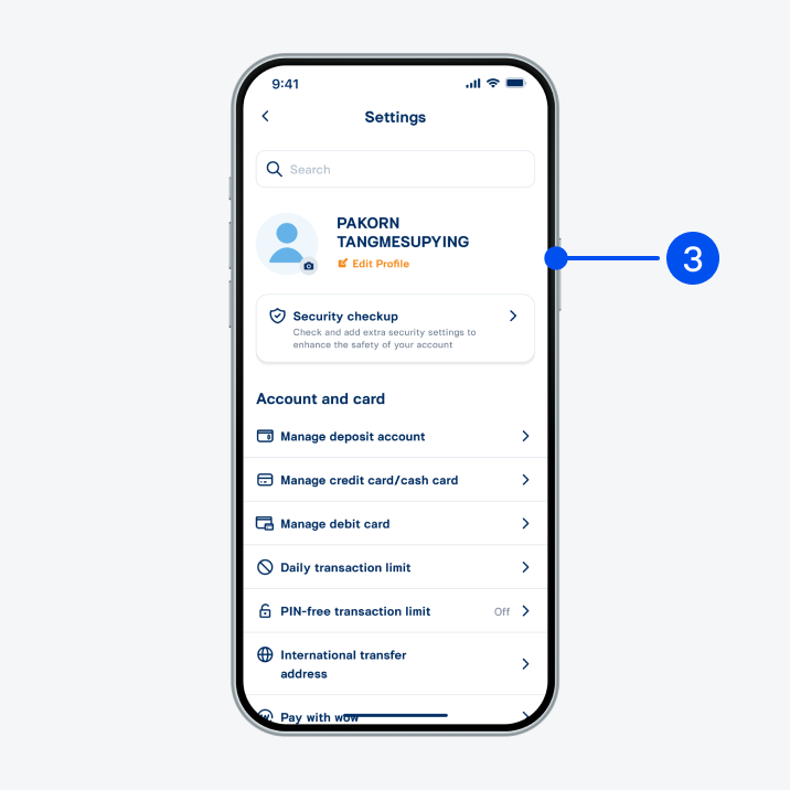 Select “Edit profile”.