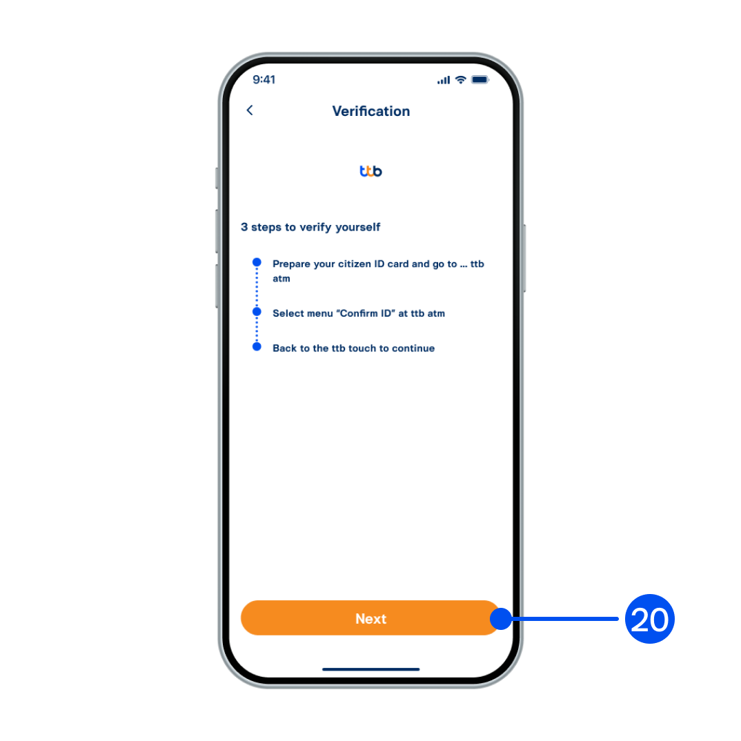 Read the steps to verify yourself, then select “Next” 