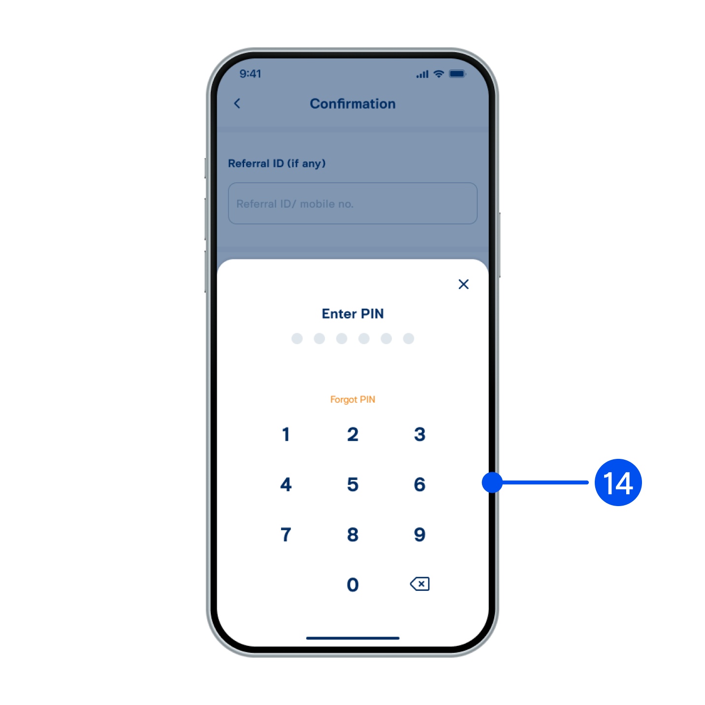 Enter PIN to confirm.