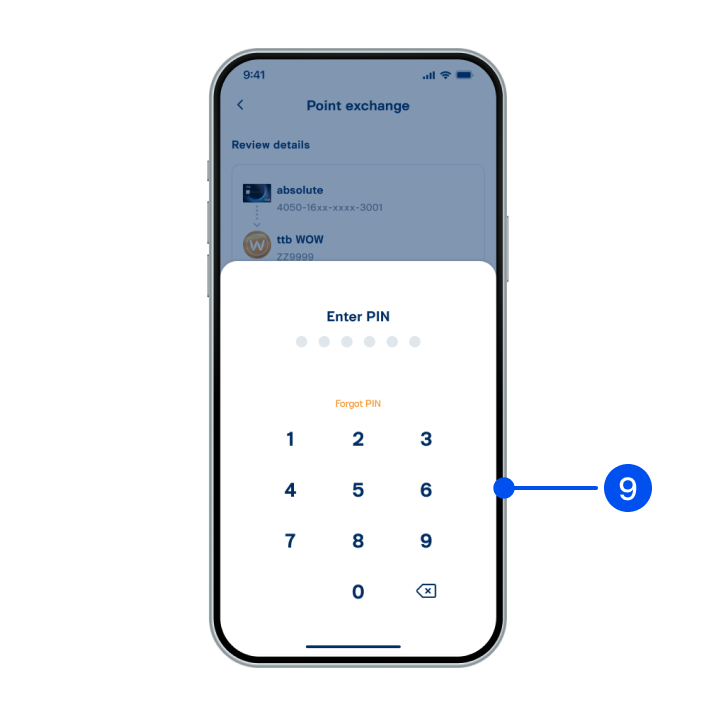 Enter PIN to confirm.