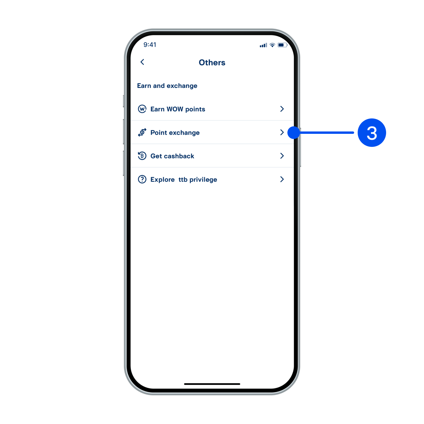 3. Select “Point exchange”.