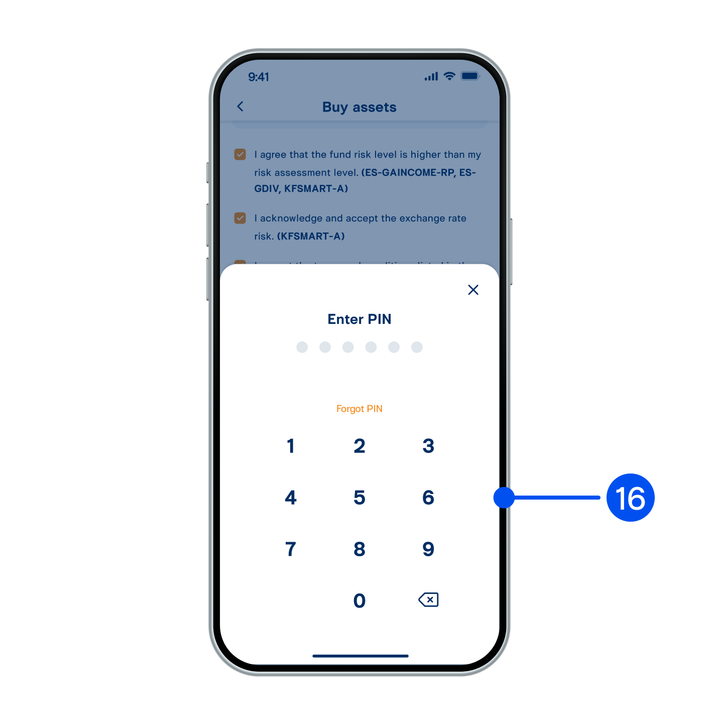 Enter PIN to confirm.