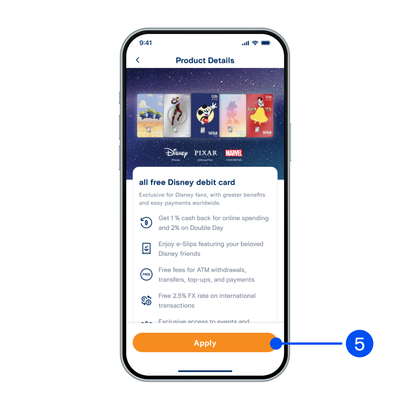 5. Review product detail, then select “Apply”.