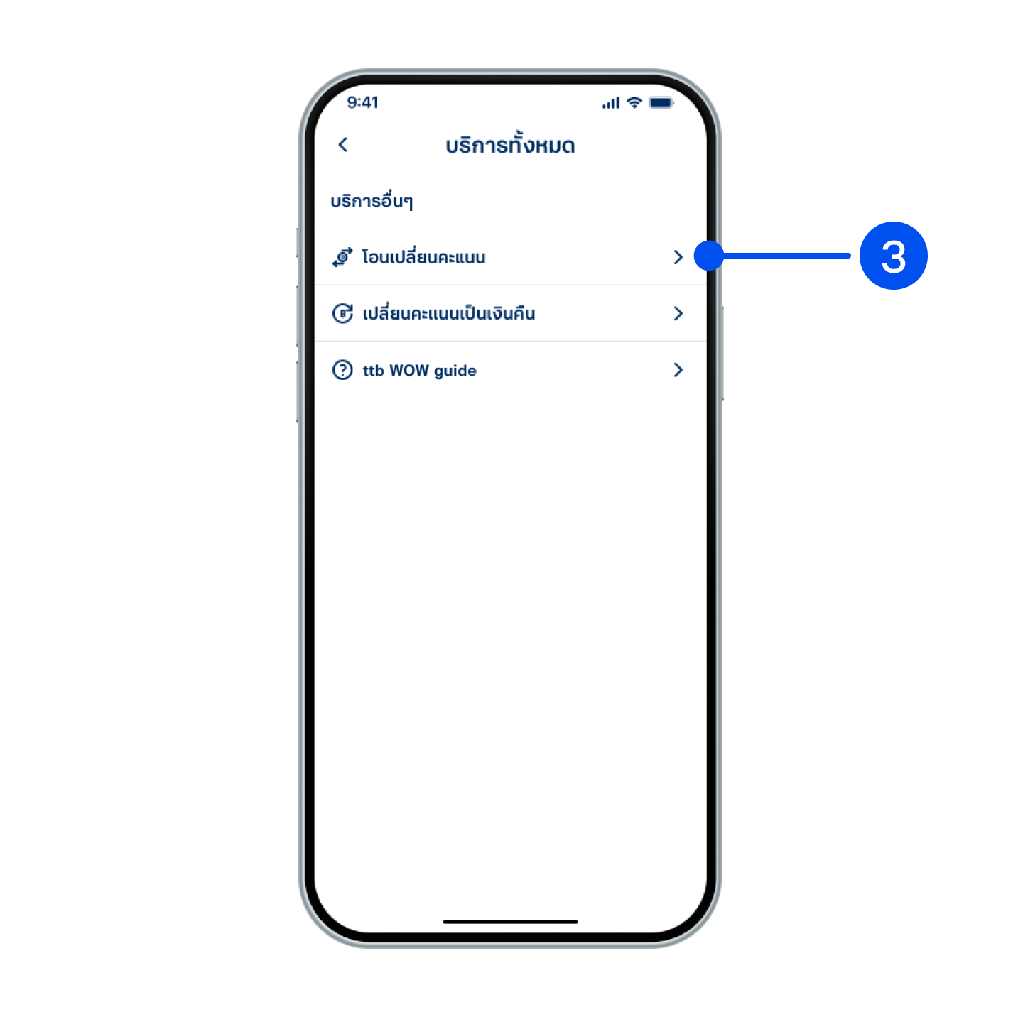 เลือก “โอนเปลี่ยนคะแนน”