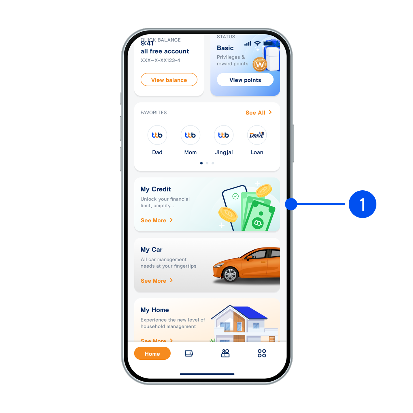Scroll down to select “My Credit”