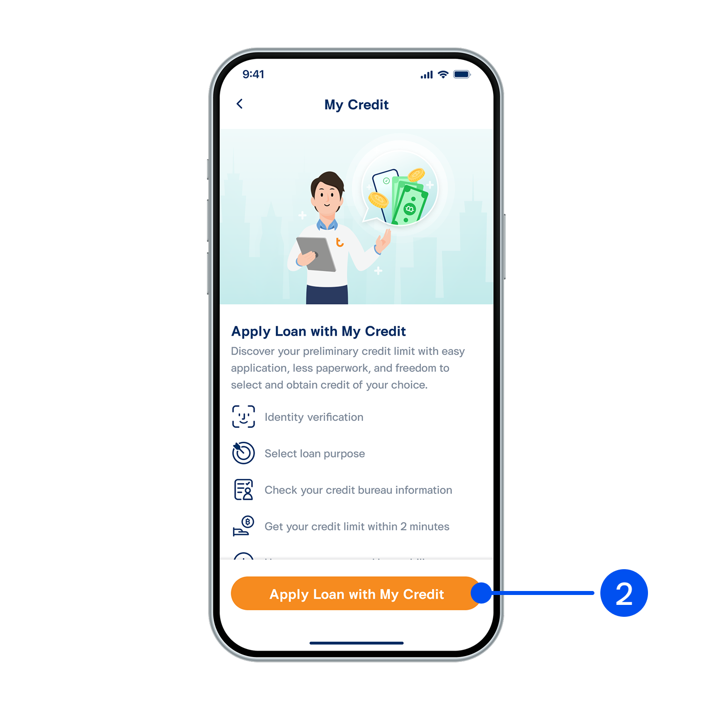 เลือก “Select “Apply loan with My Credit”