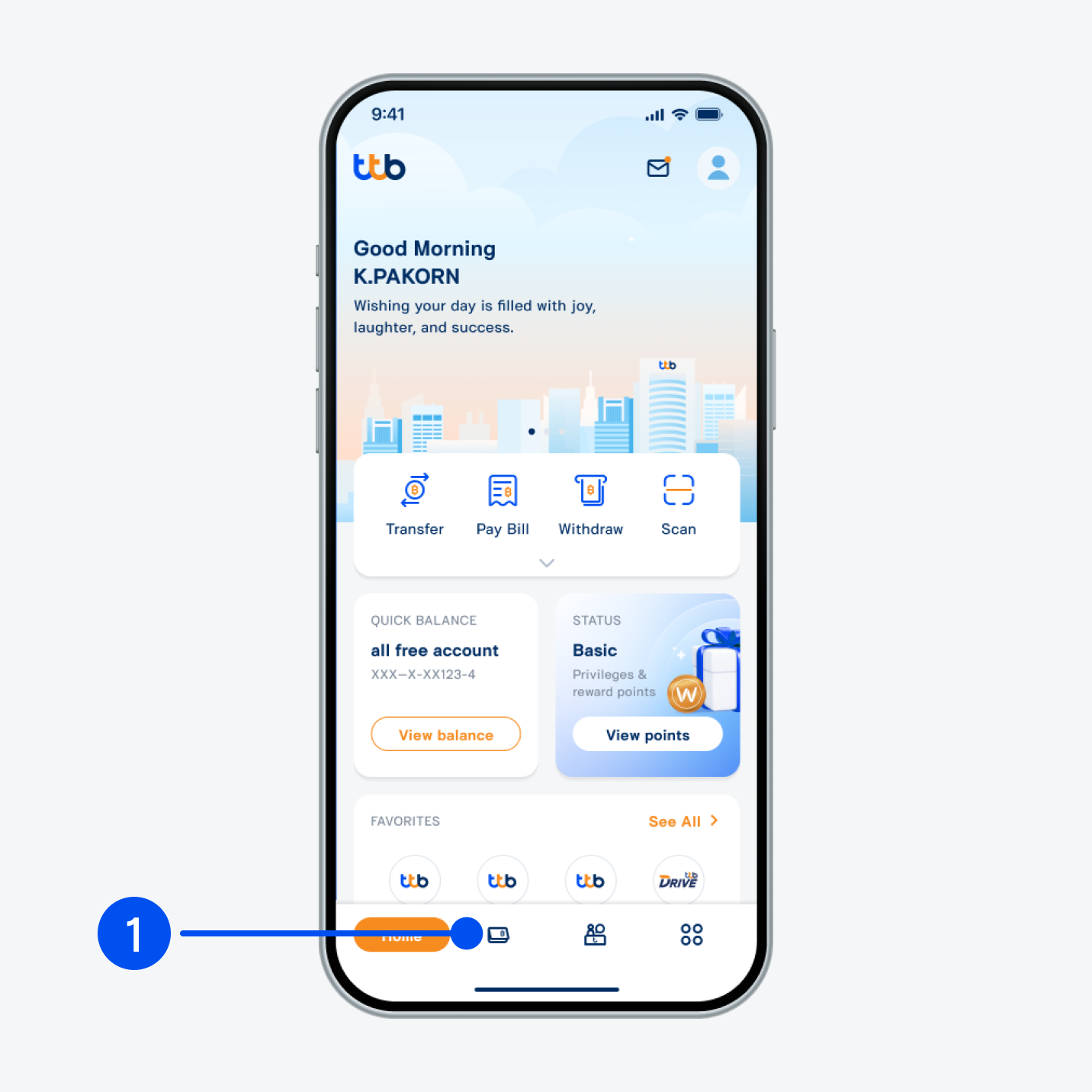 Select “Account”, the 2nd menu from the bottom.