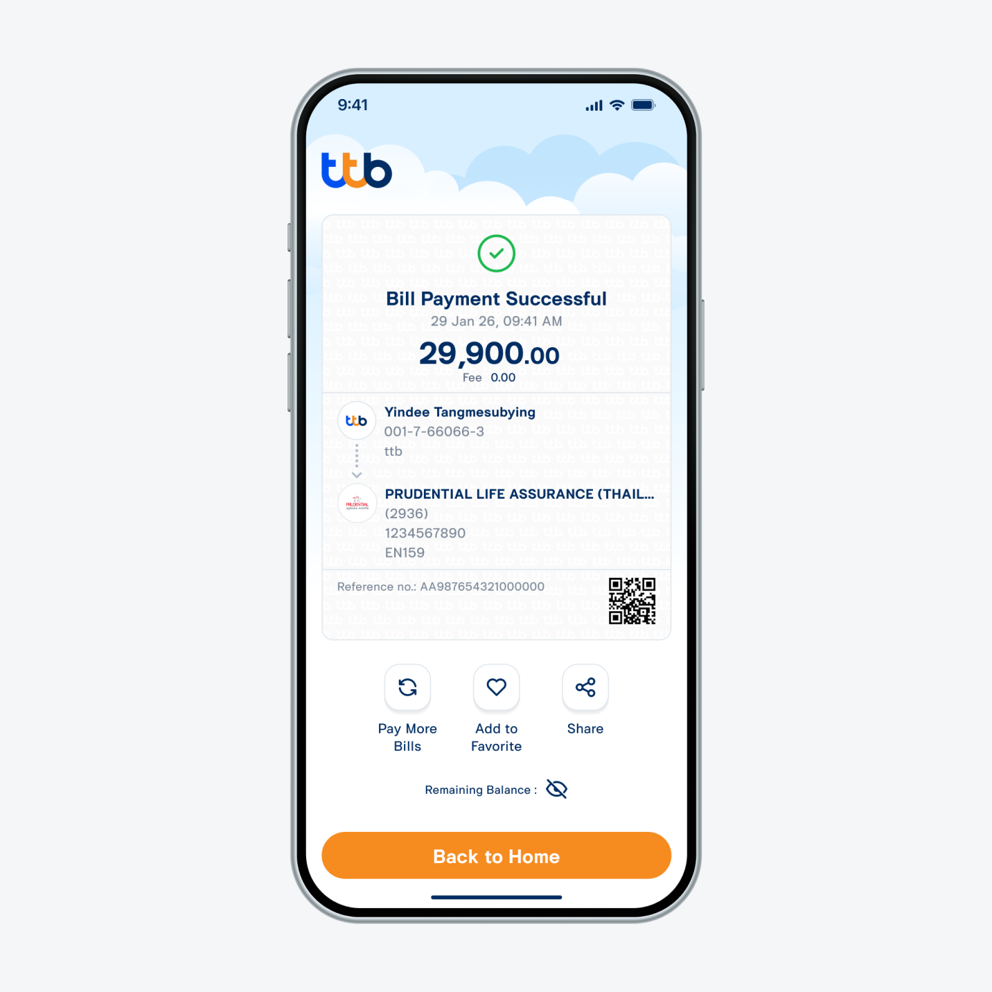 Insurance premium has been paid successfully.