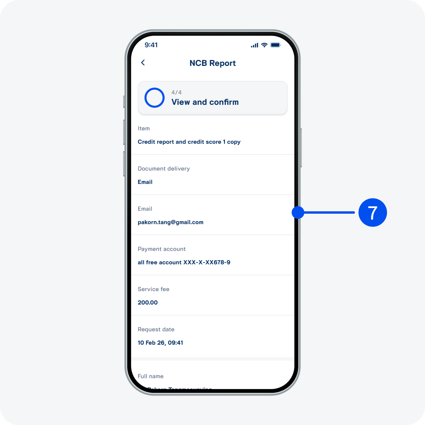 Review details, then select “Comfirm”.