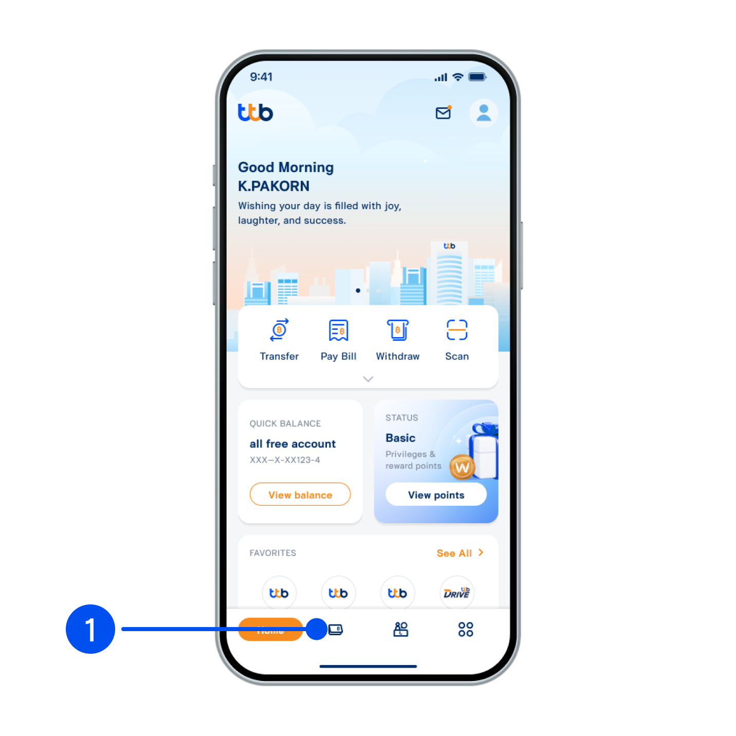 1 .Select “Account”, the 2nd menu from the bottom.