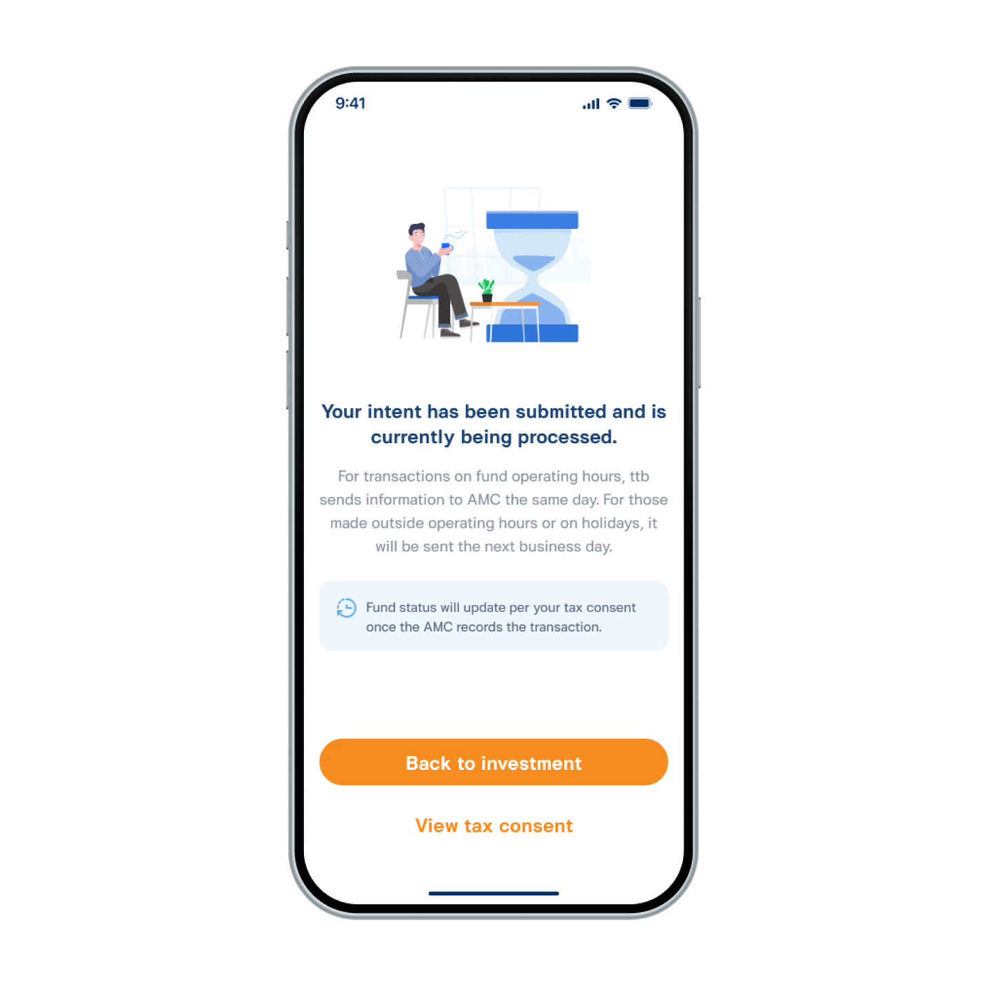 10. Tax deduction intent submitted successfully.