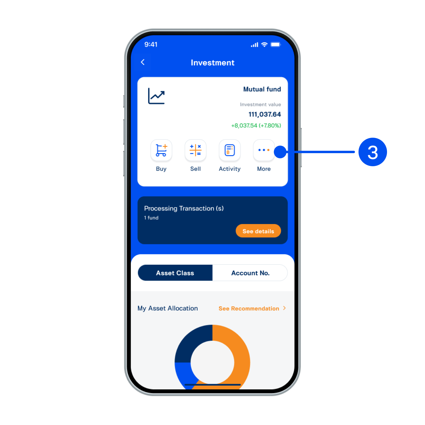 3. Select “More”.