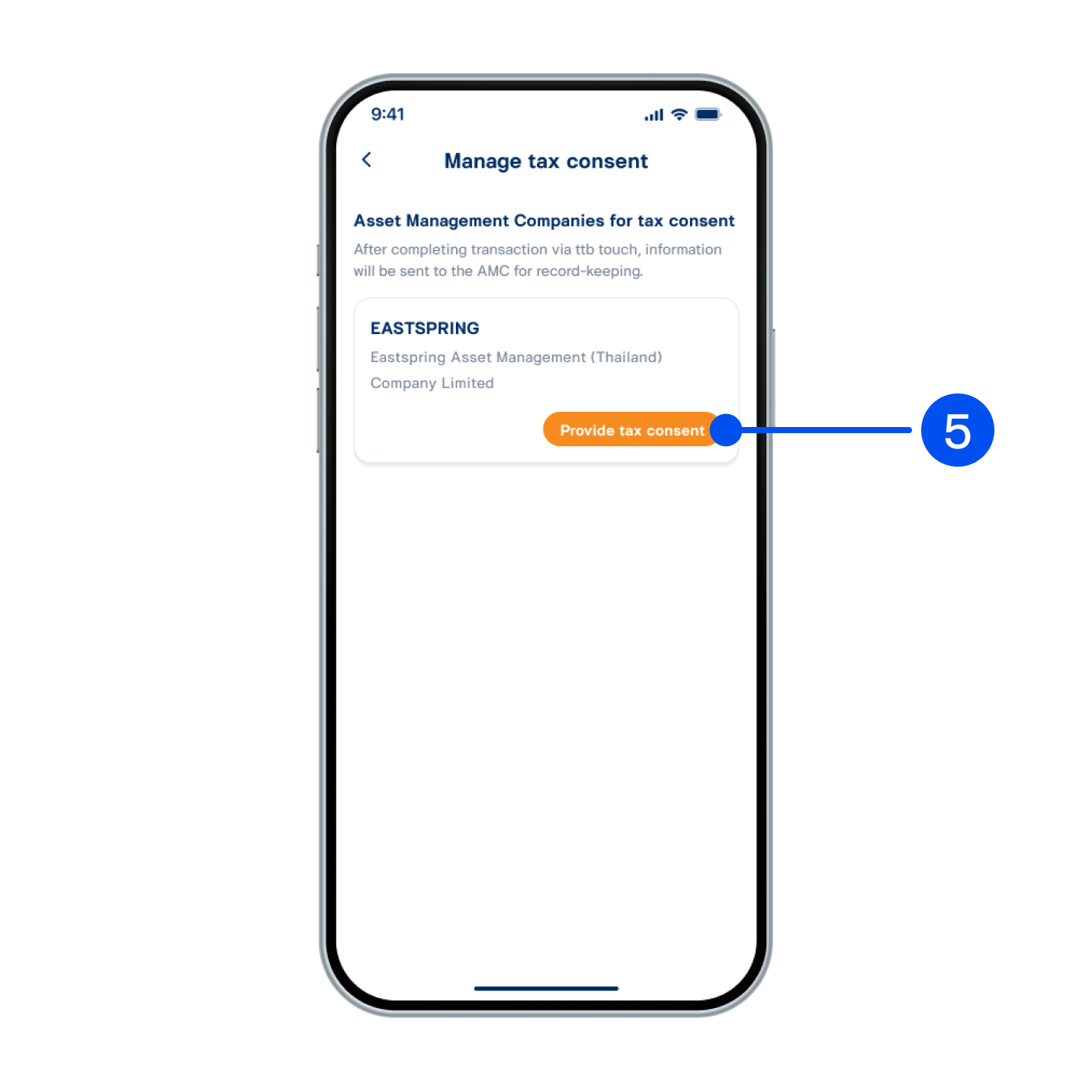5. Select “Provide tax consent”.