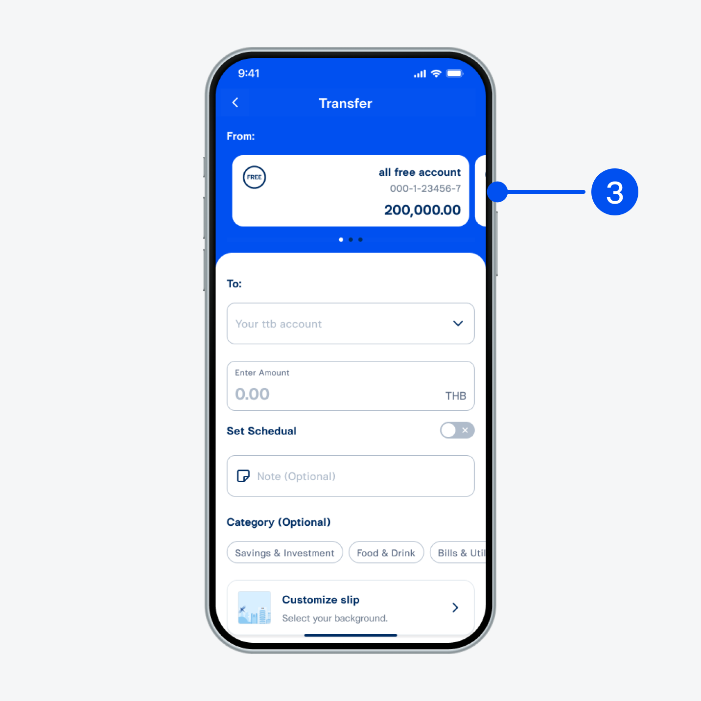 Slide right and select FCD e-Saving account.