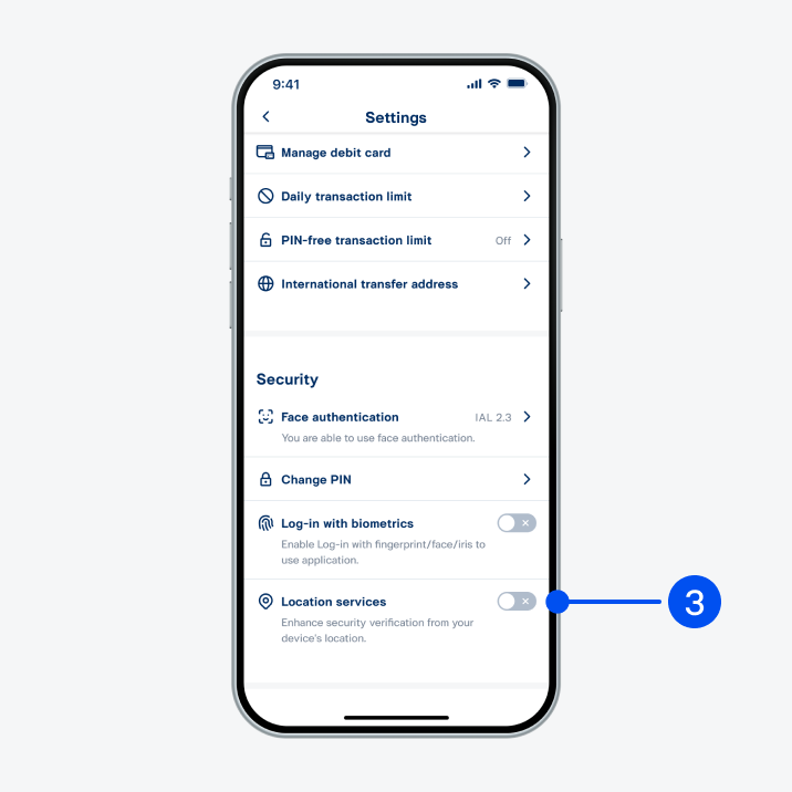 Turn on “Location services”.