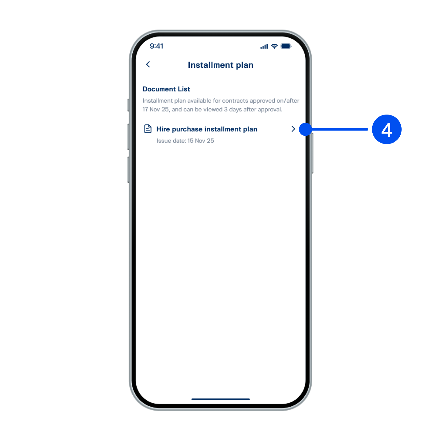 4. Select document list you want  to view.