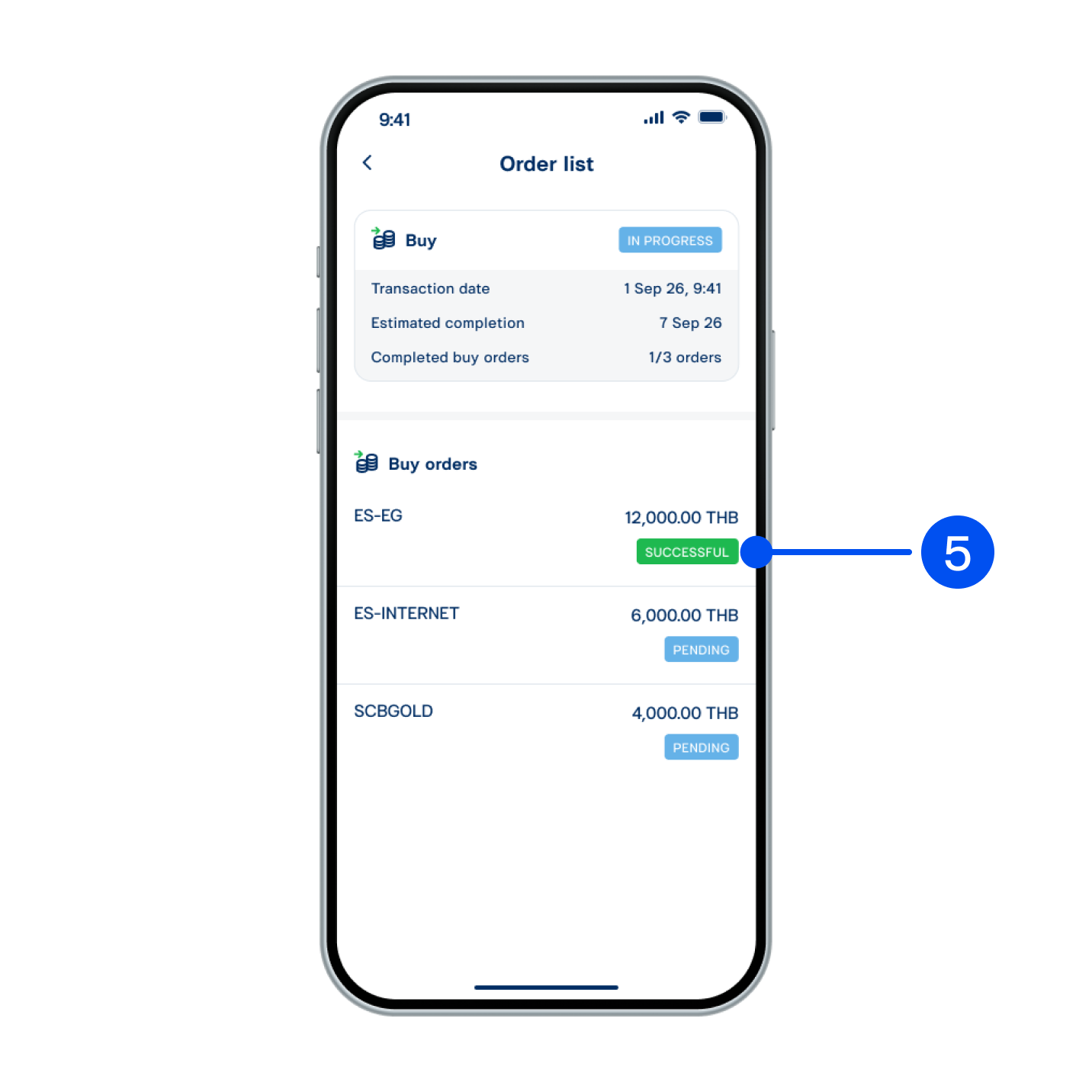 View transaction history on this page.