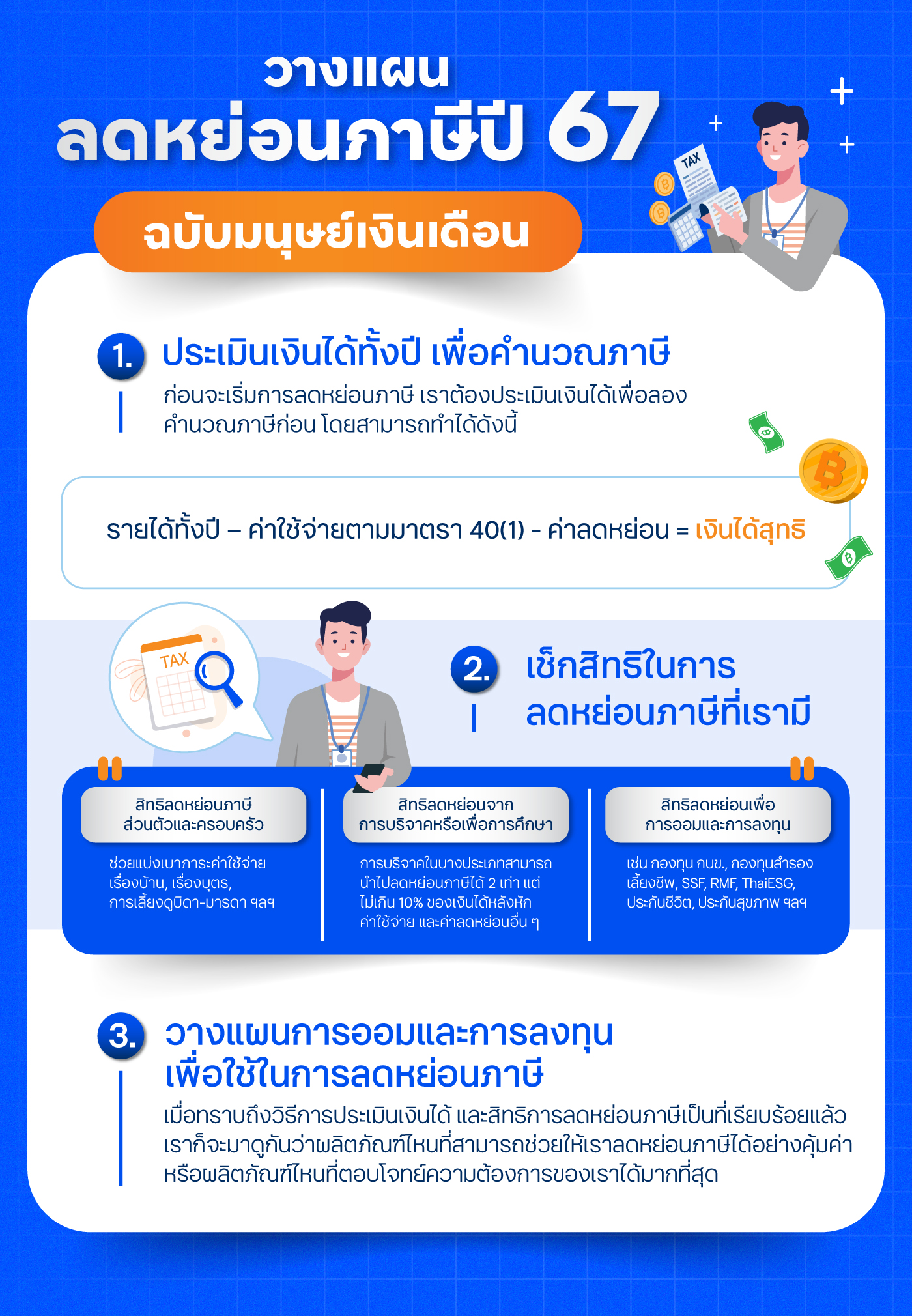 3 วิธี วางแผนลดหย่อนภาษีปี 67 ฉบับมนุษย์เงินเดือน