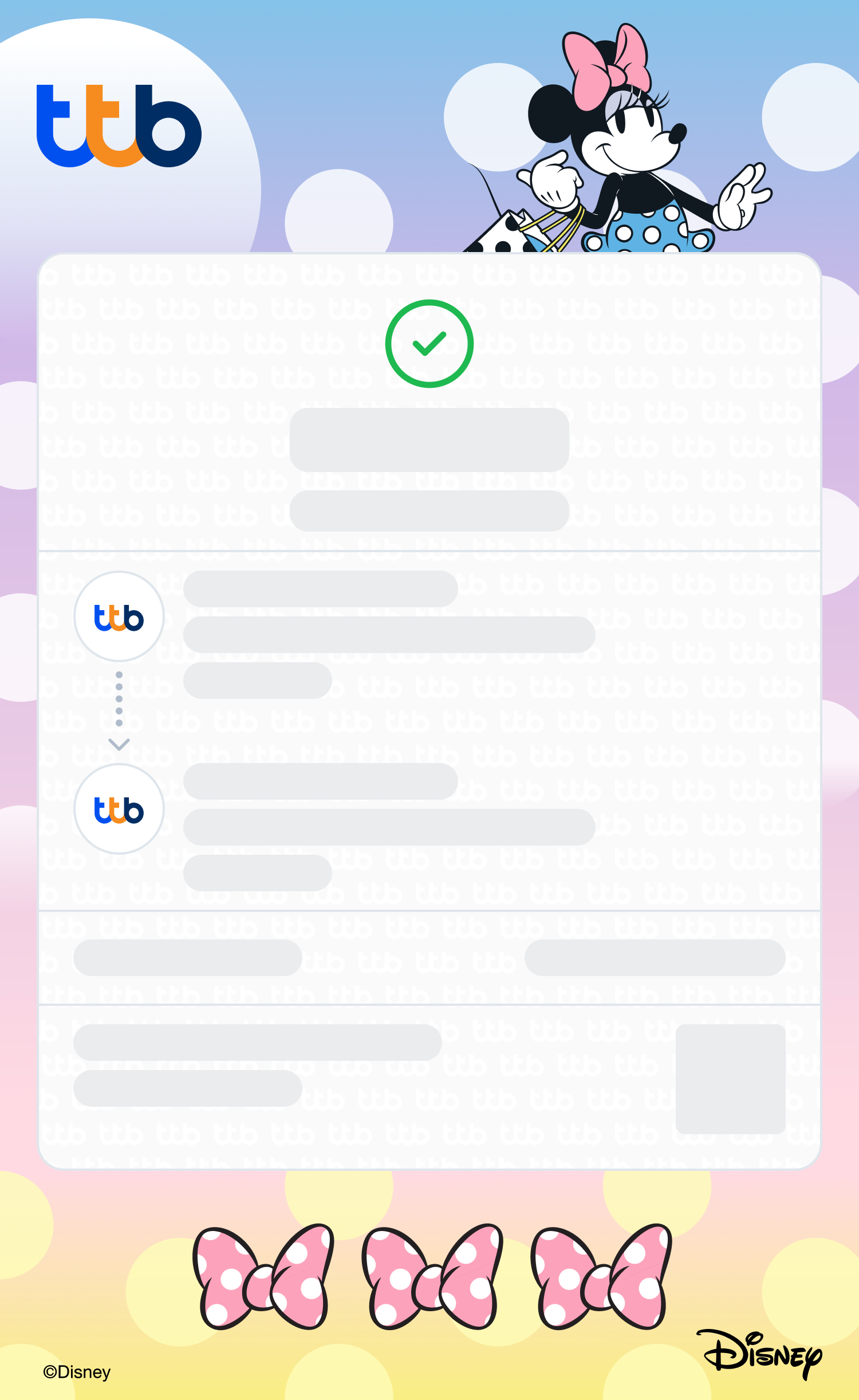 บัตรเดบิต ทีทีบี ออลล์ฟรี ดิสนีย์ e-Slip1