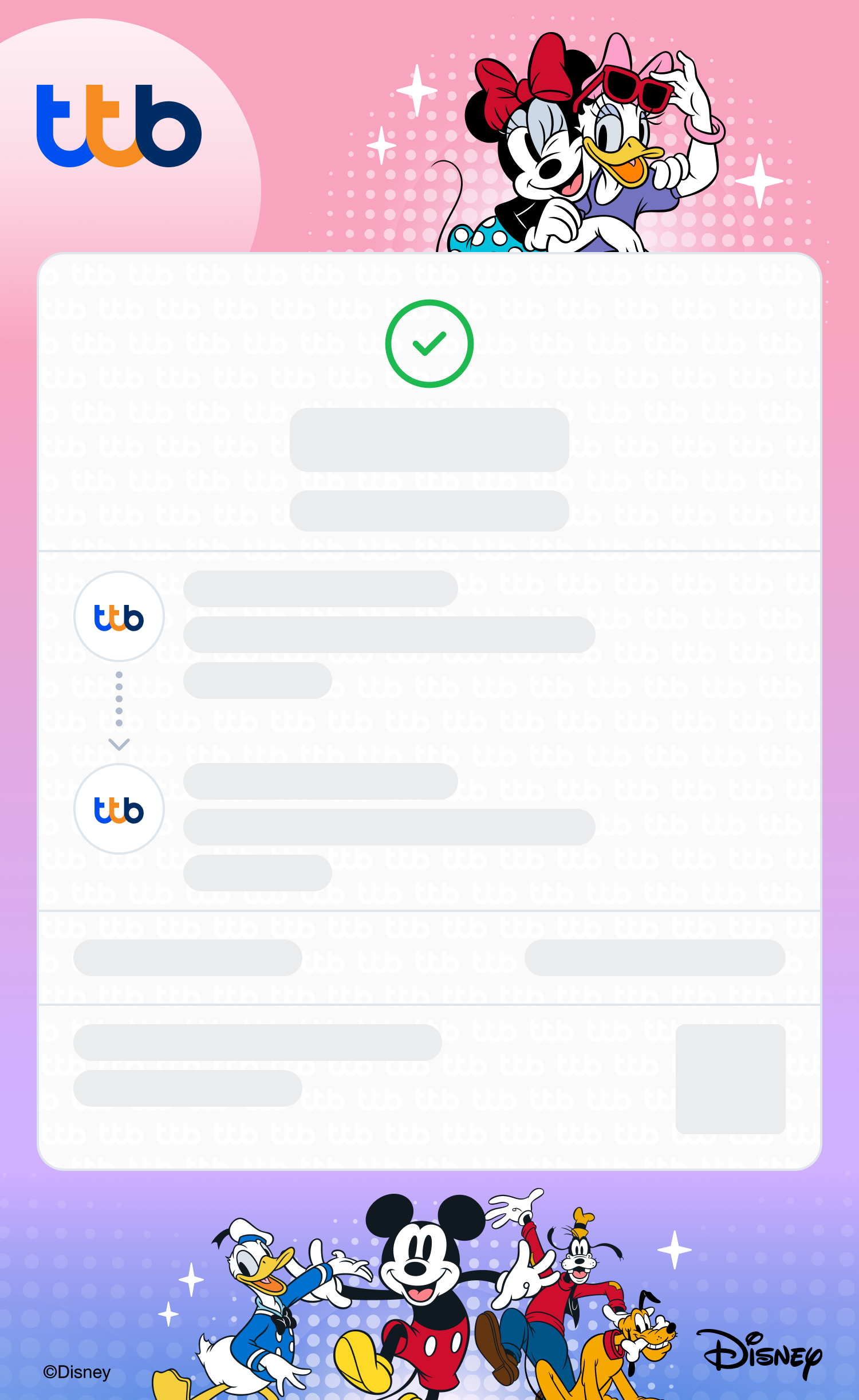 บัตรเดบิต ทีทีบี ออลล์ฟรี ดิสนีย์ e-Slip4