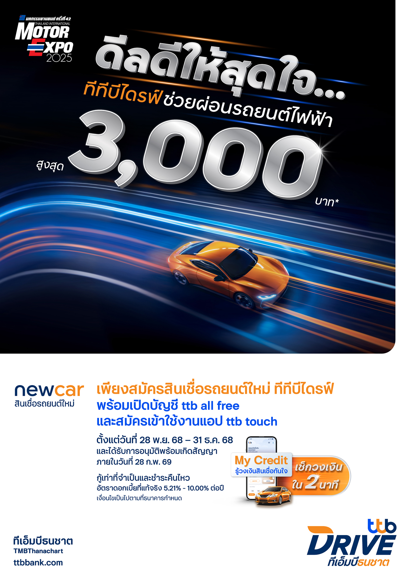 สมัครสินเชื่อรถยนต์ใหม่ ผ่าน My Credit ภายในงาน Motor Expo 2025