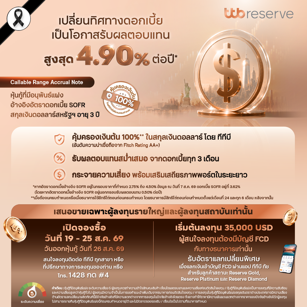 หุ้นกู้ที่มีอนุพันธ์แฝงประเภท Callable Range Accrual Note