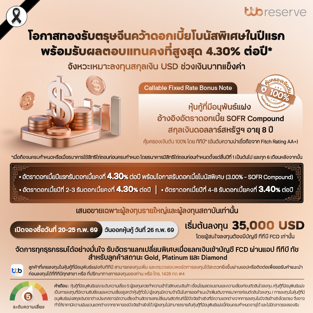หุ้นกู้ที่มีอนุพันธ์แฝงประเภท Callable Range Accrual Note